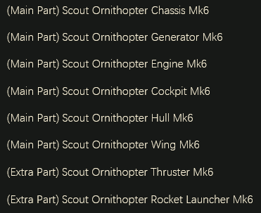 MMOJUGG Dune Awakening Scout Ornithopter MK6 (Fully Equipped) Details View of Item Function and Use